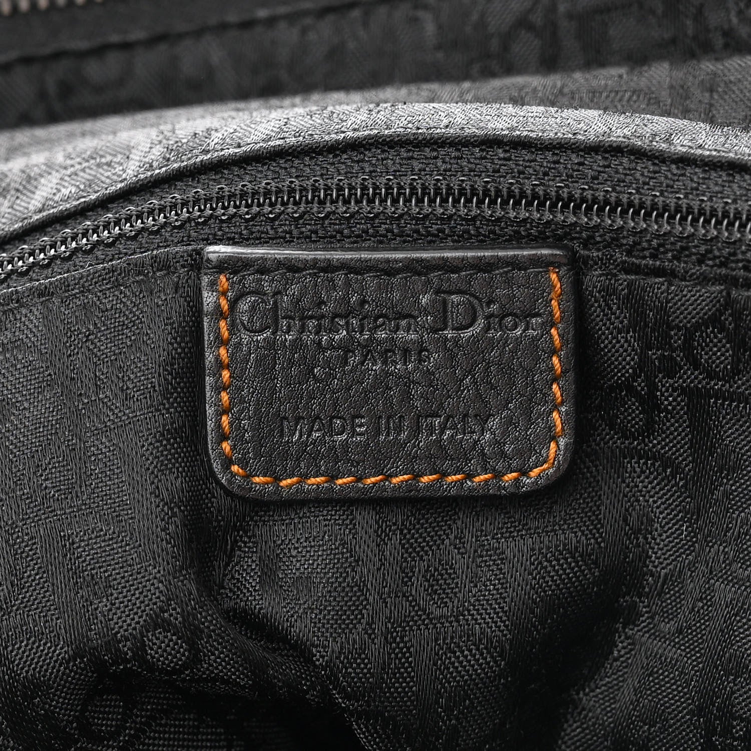 Christian Dior Calfskin Medium Gaucho Double Saddle Bag Black 6 of 15