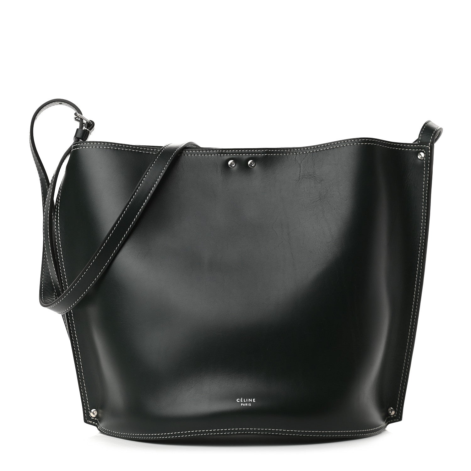 Celine Shiny Calfskin Small Studs Bucket Bag Amazone 1 of 8