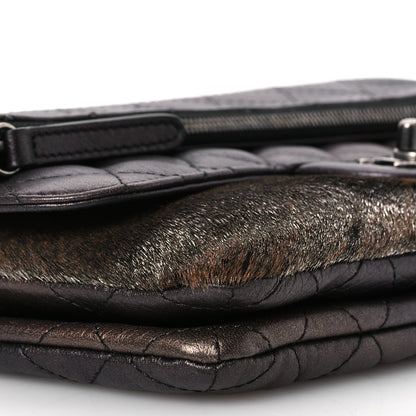 Chanel Metallic Lambskin Pony Hair Quilted Multi Bag Bronze 11 of 13