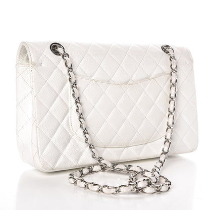 Chanel Caviar Quilted Medium Double Flap White 3 of 12