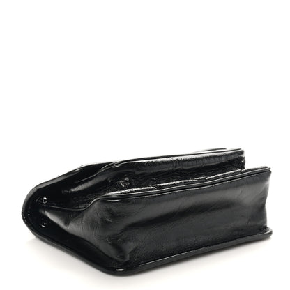 Saint Laurent Crinkled Calfskin Matelasse Monogram Baby Niki Chain Satchel Black 4 of 10