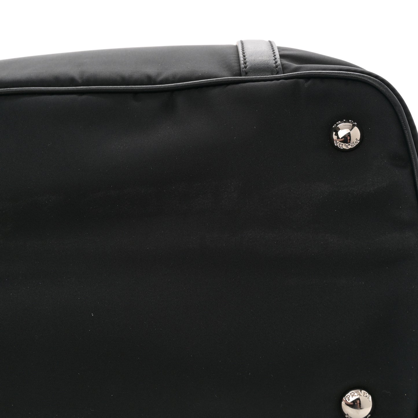 Tessuto Nylon Soft Calf Small Tote Black