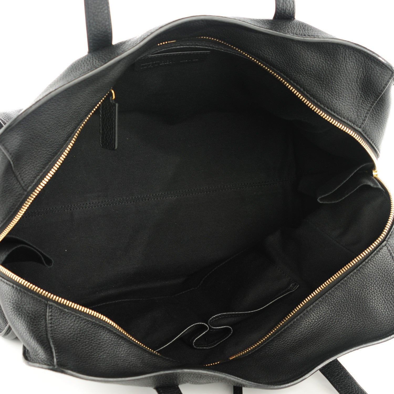 Alexander McQueen Pebbled Calfskin Medium Skull Padlock Zip Around Tote Black 5 of 7