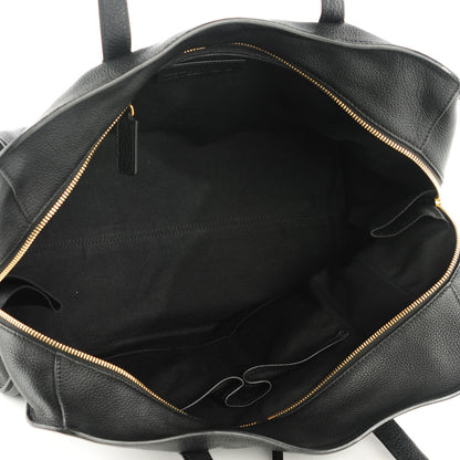 Alexander McQueen Pebbled Calfskin Medium Skull Padlock Zip Around Tote Black 5 of 7