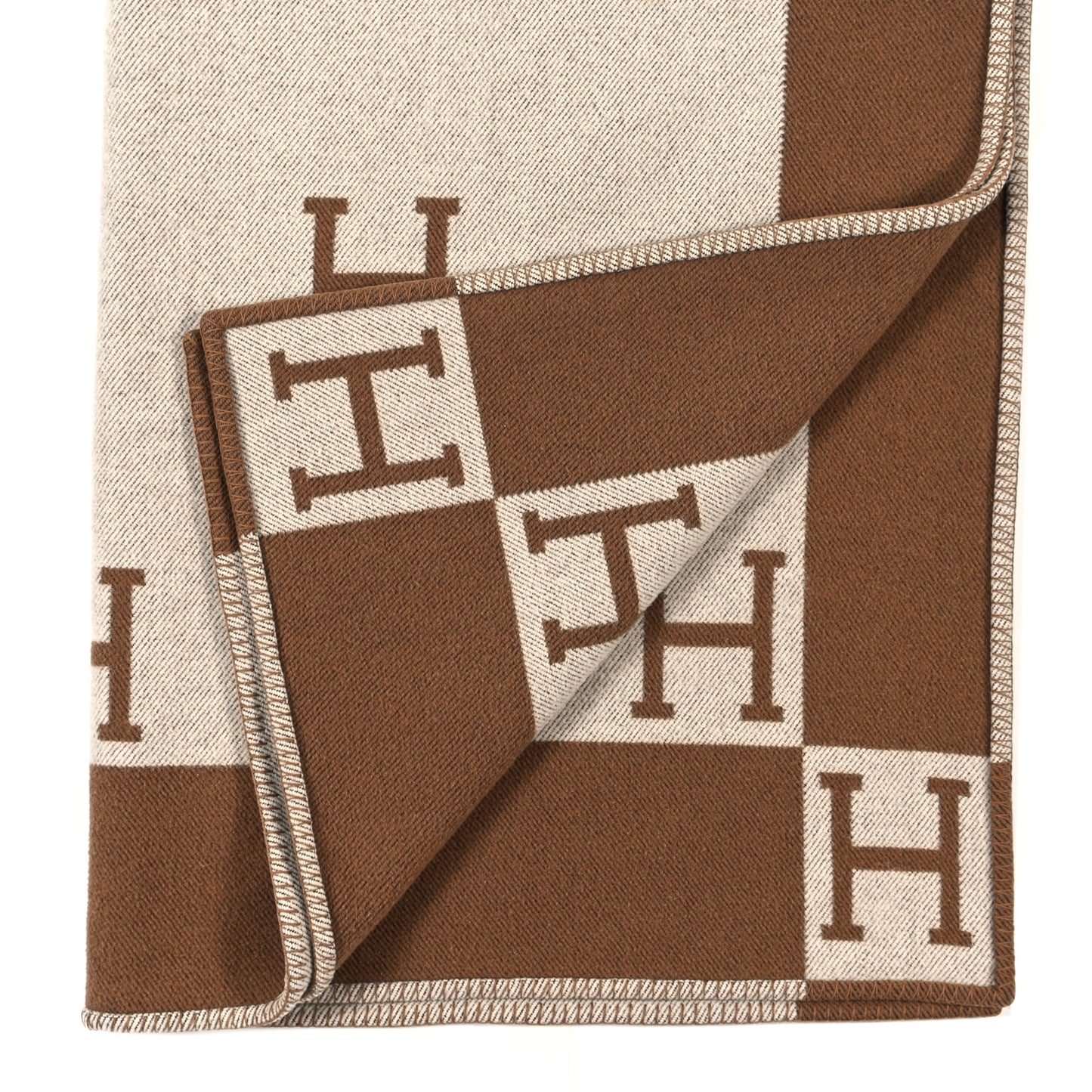 Wool Cashmere Avalon Blanket Ecru Camel