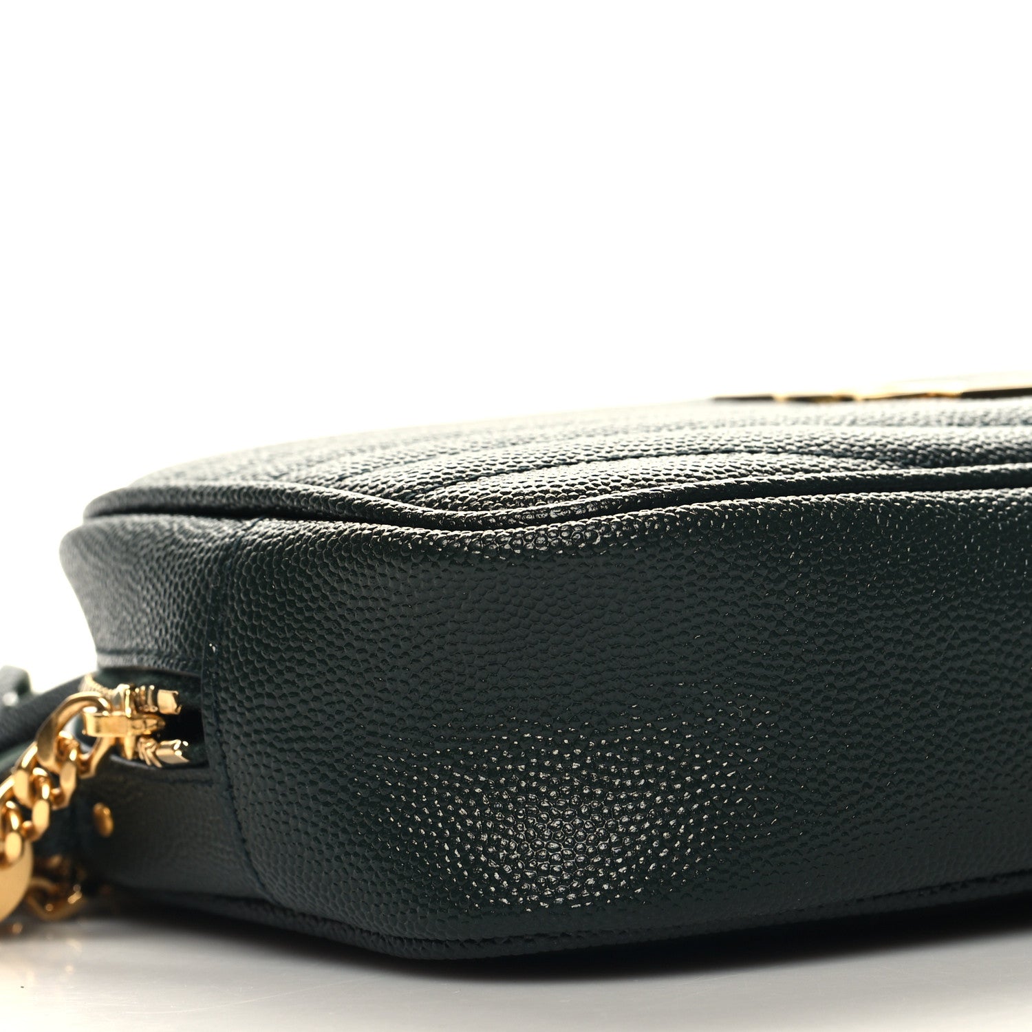 Saint Laurent Grain De Poudre Matelasse Monogram Mini Lou Camera Bag New Vert Fonce 9 of 11