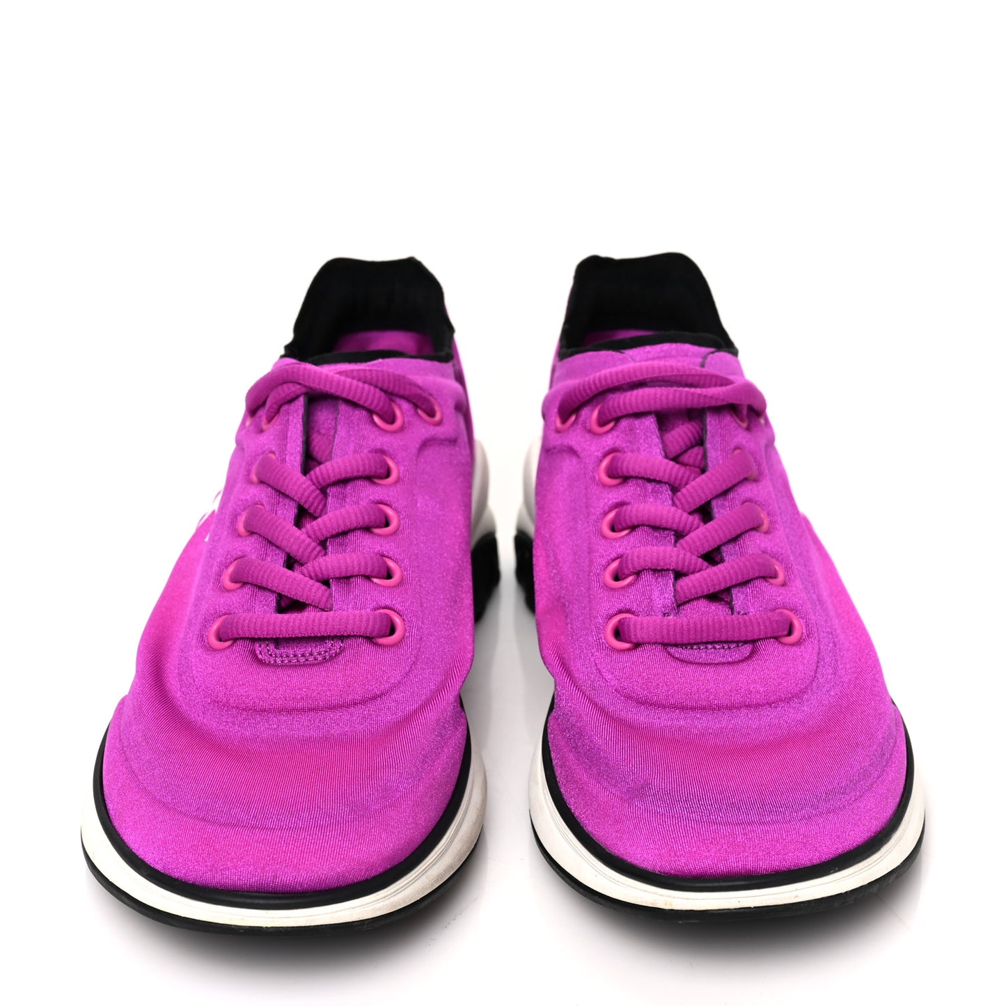 Calfskin Mesh Lycra Sneakers 36.5 Dark Pink