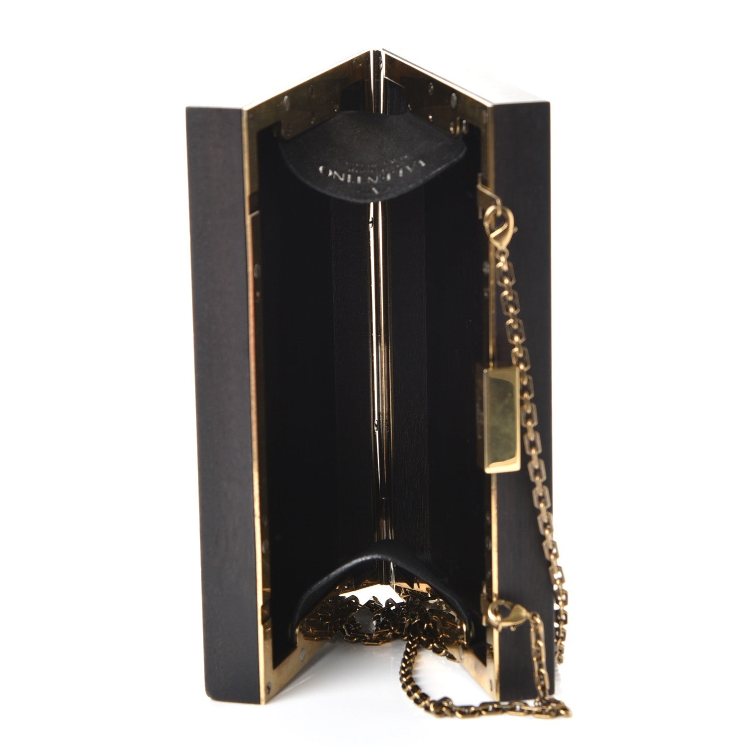 Valentino Garavani Wood Elephant Minaudiere Clutch Black 5 of 6