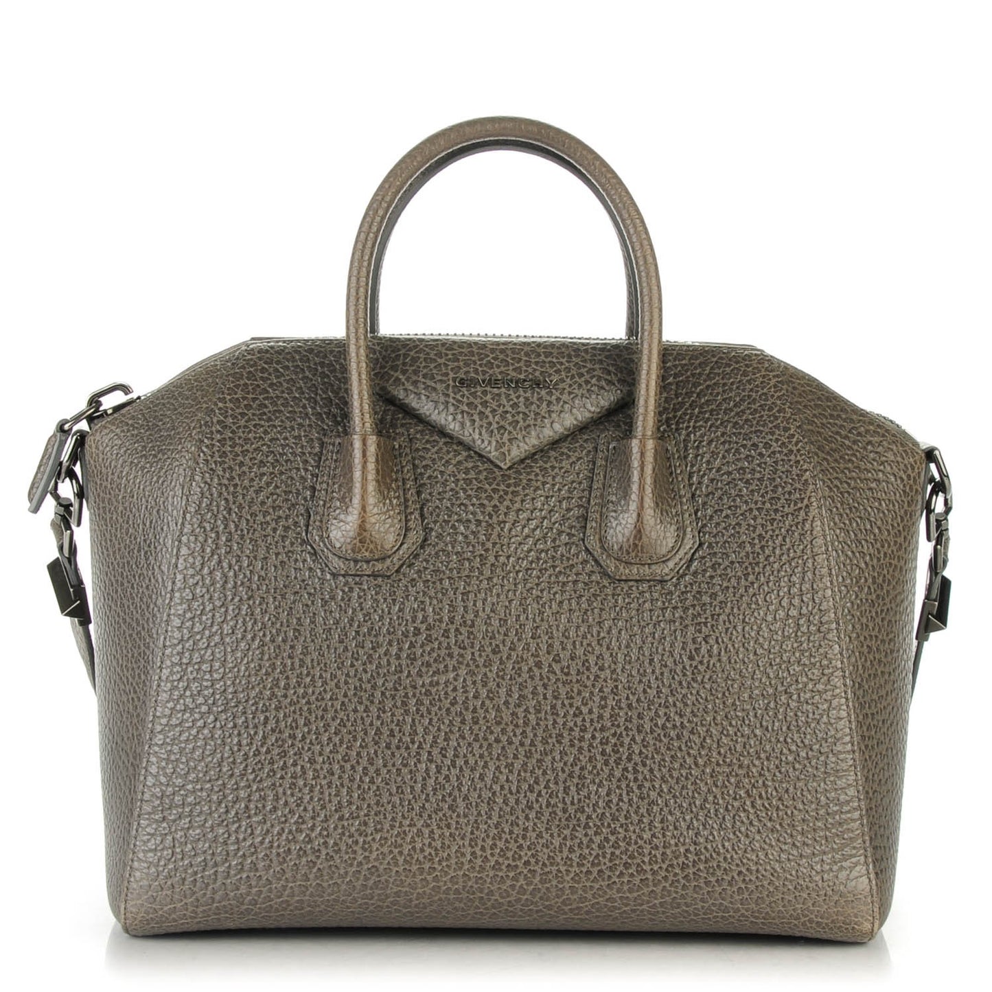 Pebbled Calfskin Medium Antigona Grey