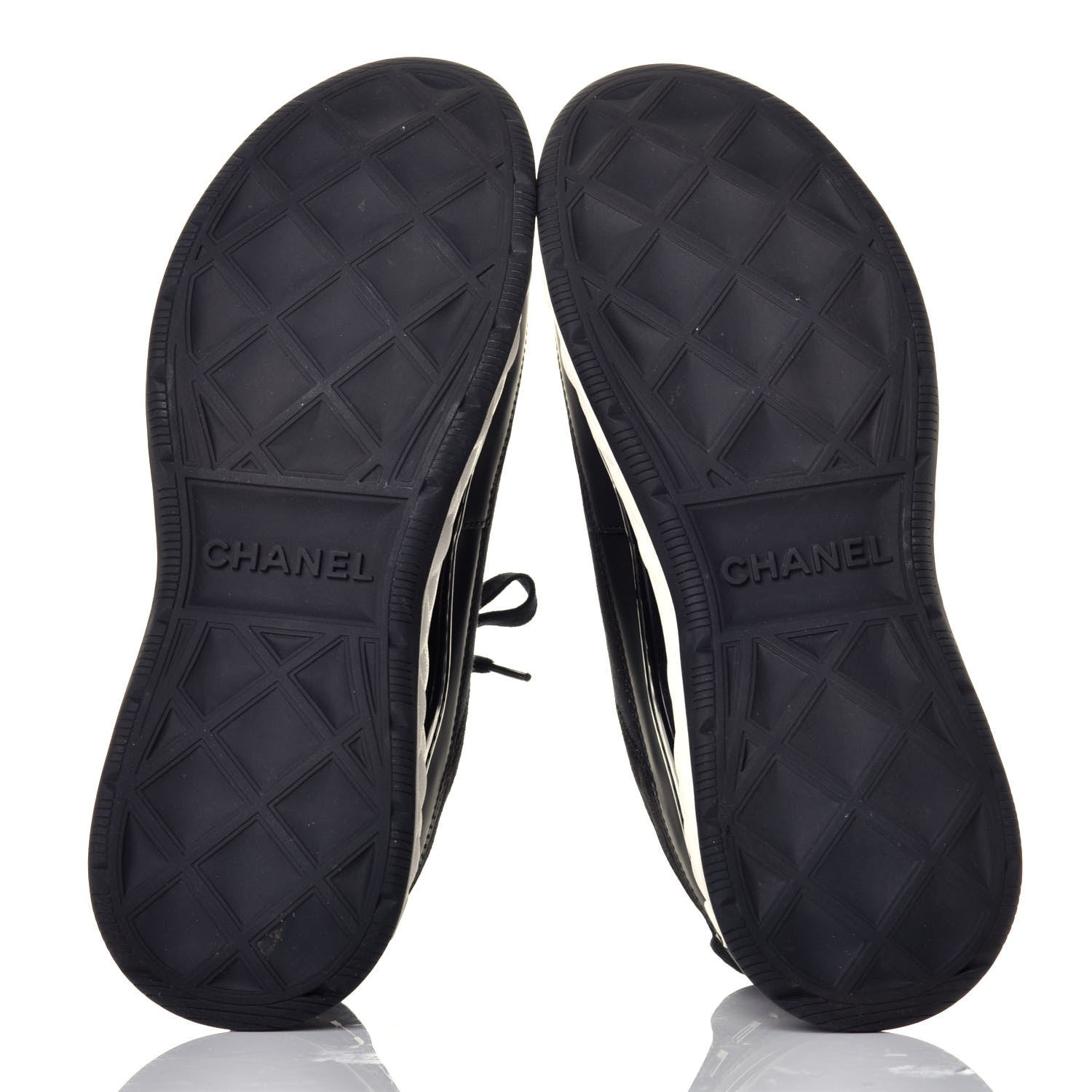 Chanel Velvet Calfskin Mixed Fibers CC Sneakers 41 Black 6 of 10