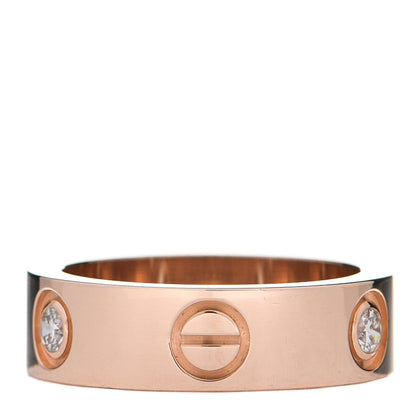 Cartier 18K Pink Gold 3 Diamond 5.5mm LOVE Ring 50 5.25 3 of 5