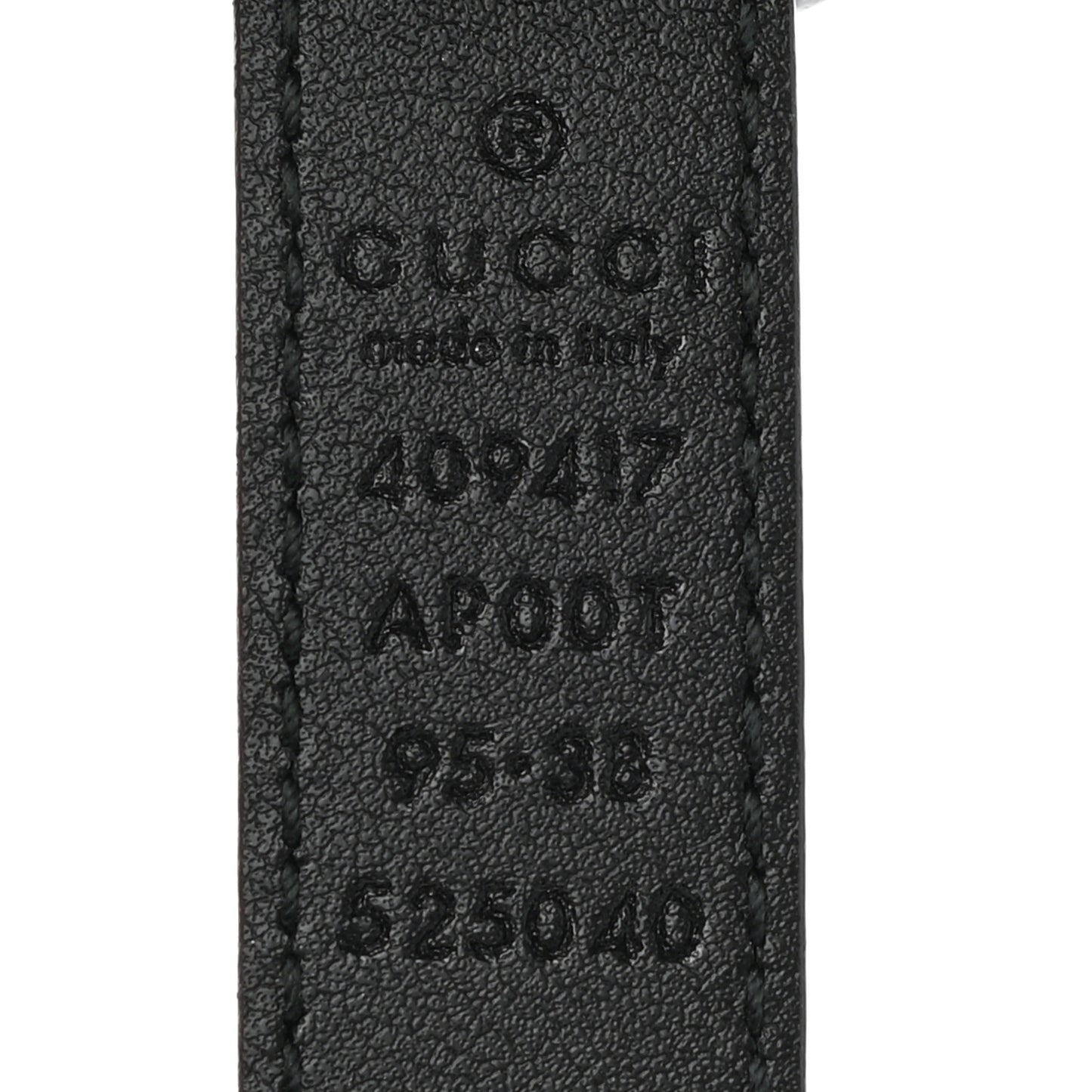 Calfskin Double G 20mm Belt 95 38 Black