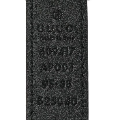 Gucci Calfskin Double G 20mm Belt 95 38 Black 3 of 5