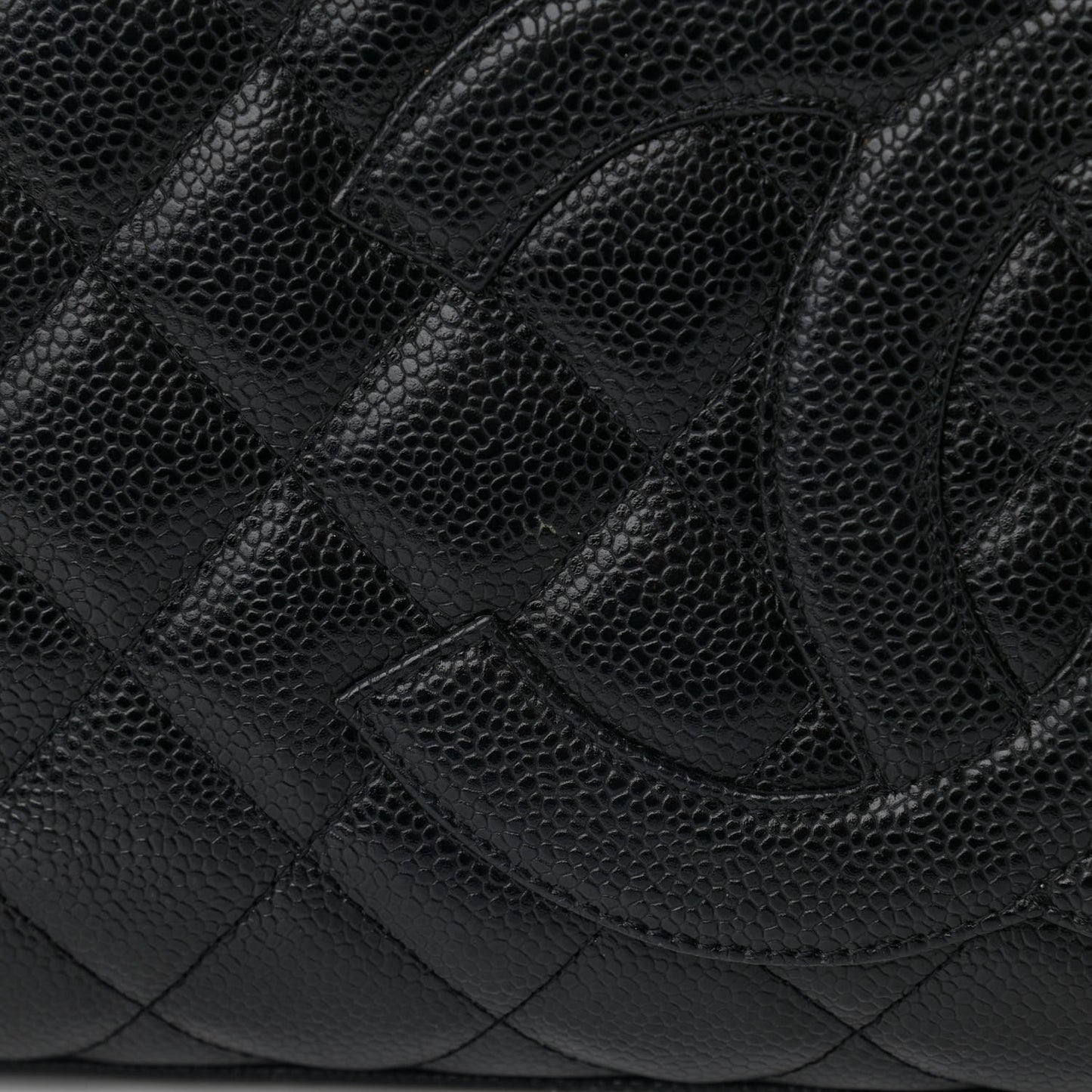 Caviar Quilted Large Bowler Black