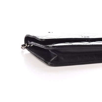 Chanel Patent Quilted Wallet On Chain WOC Black 11 of 13