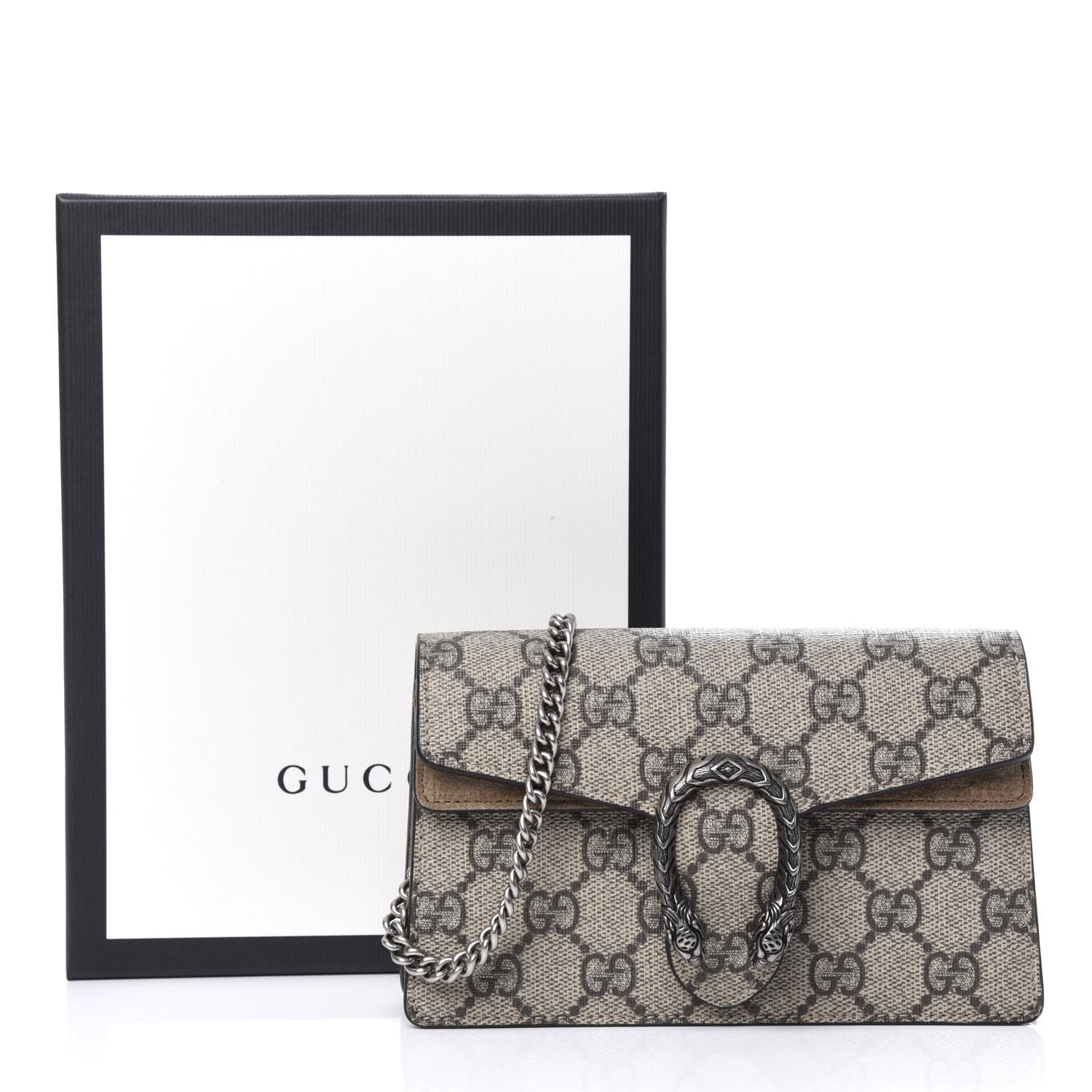 Gucci GG Supreme Monogram Super Mini Dionysus Shoulder Bag Taupe 10 of 10