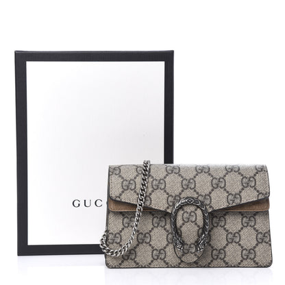 Gucci GG Supreme Monogram Super Mini Dionysus Shoulder Bag Taupe 10 of 10