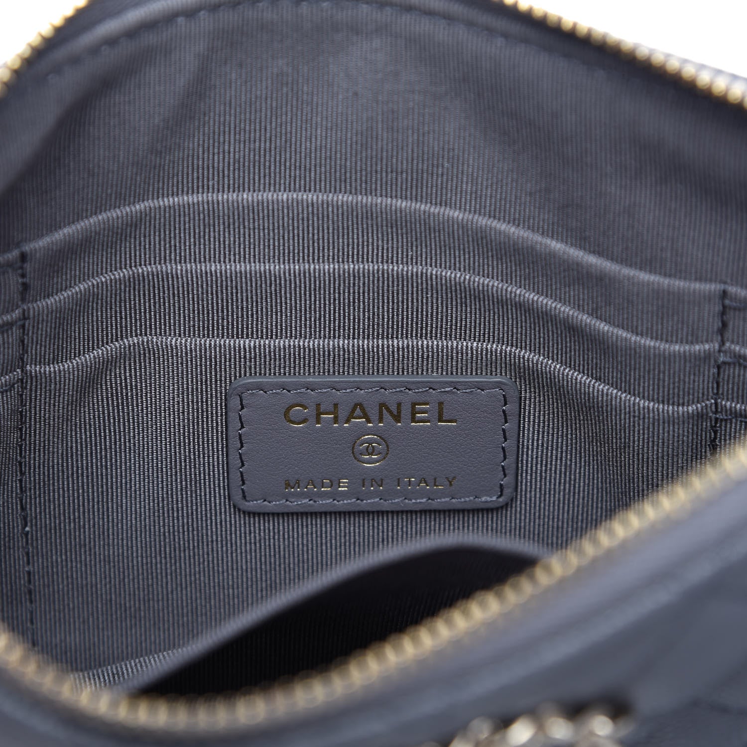 Chanel Caviar Quilted French New Wave Small CC Pouch Grey 8 of 11