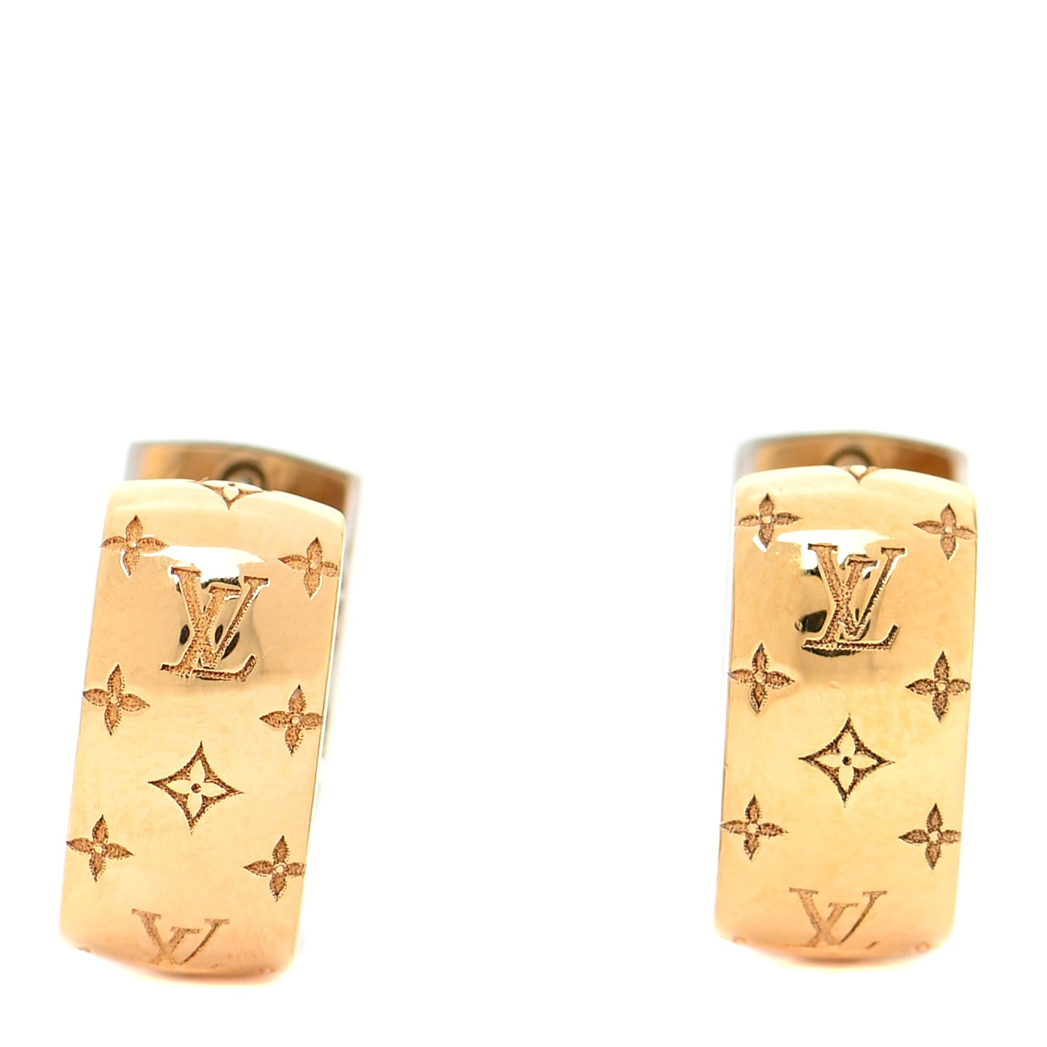 Louis Vuitton Nanogram Earrings Gold 1 of 5