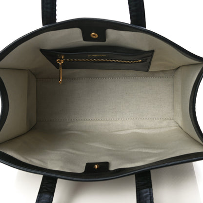 Burberry Calfskin Woven Vintage Check East West Book Tote 5 of 9