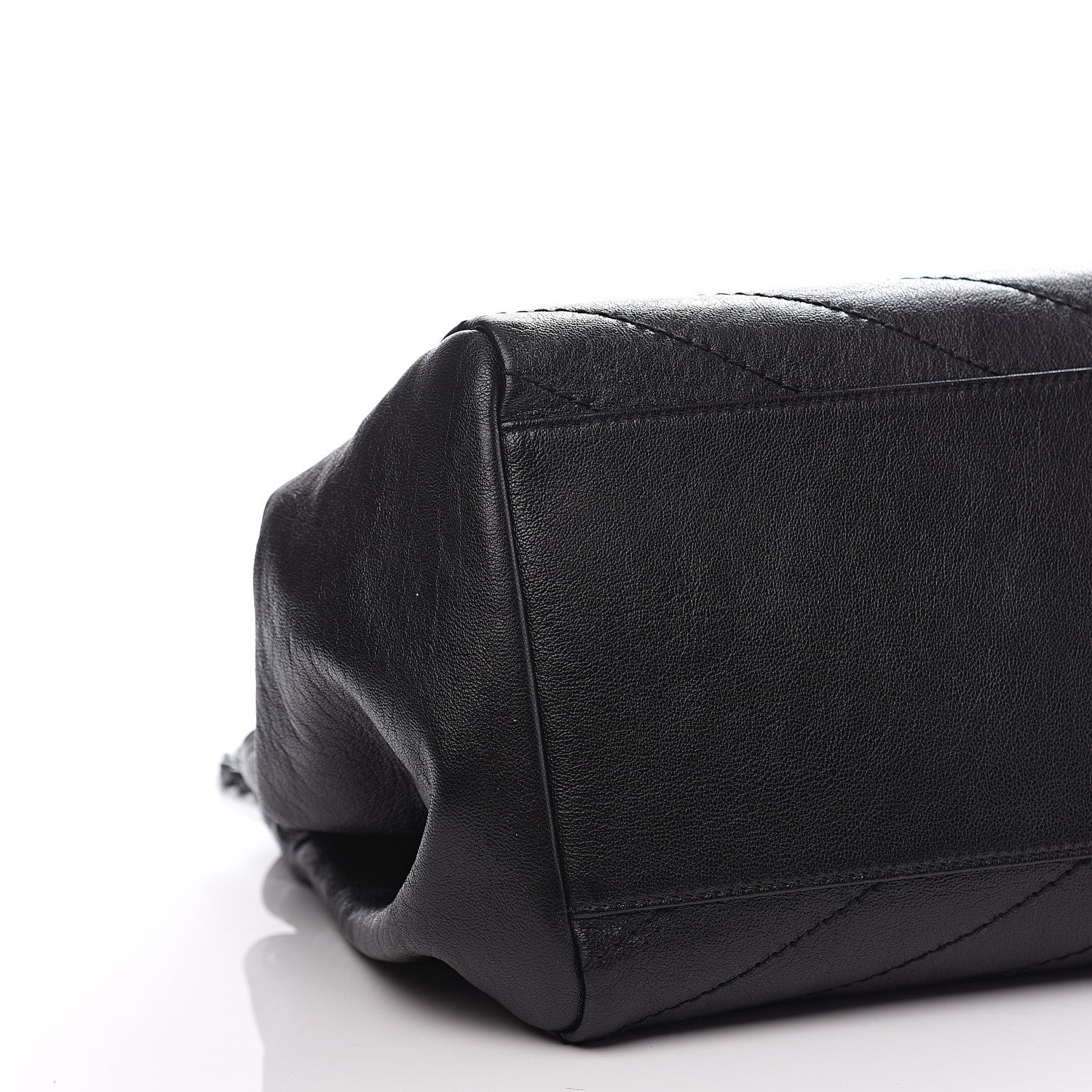 Saint Laurent Vintage Lambskin Chevron Monogram Medium Nolita Black 8 of 9