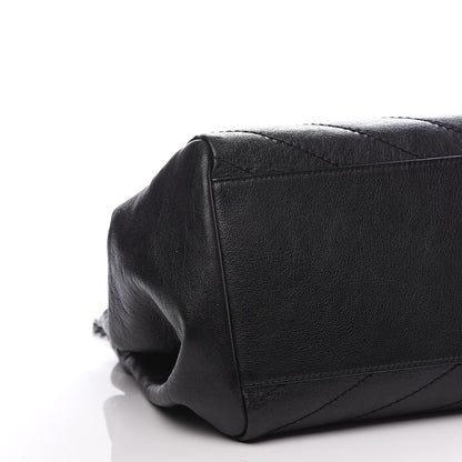 Saint Laurent Vintage Lambskin Chevron Monogram Medium Nolita Black 8 of 9