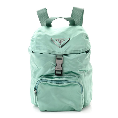 Prada Satin Single Snap Buckle Backpack Menta 1 of 12