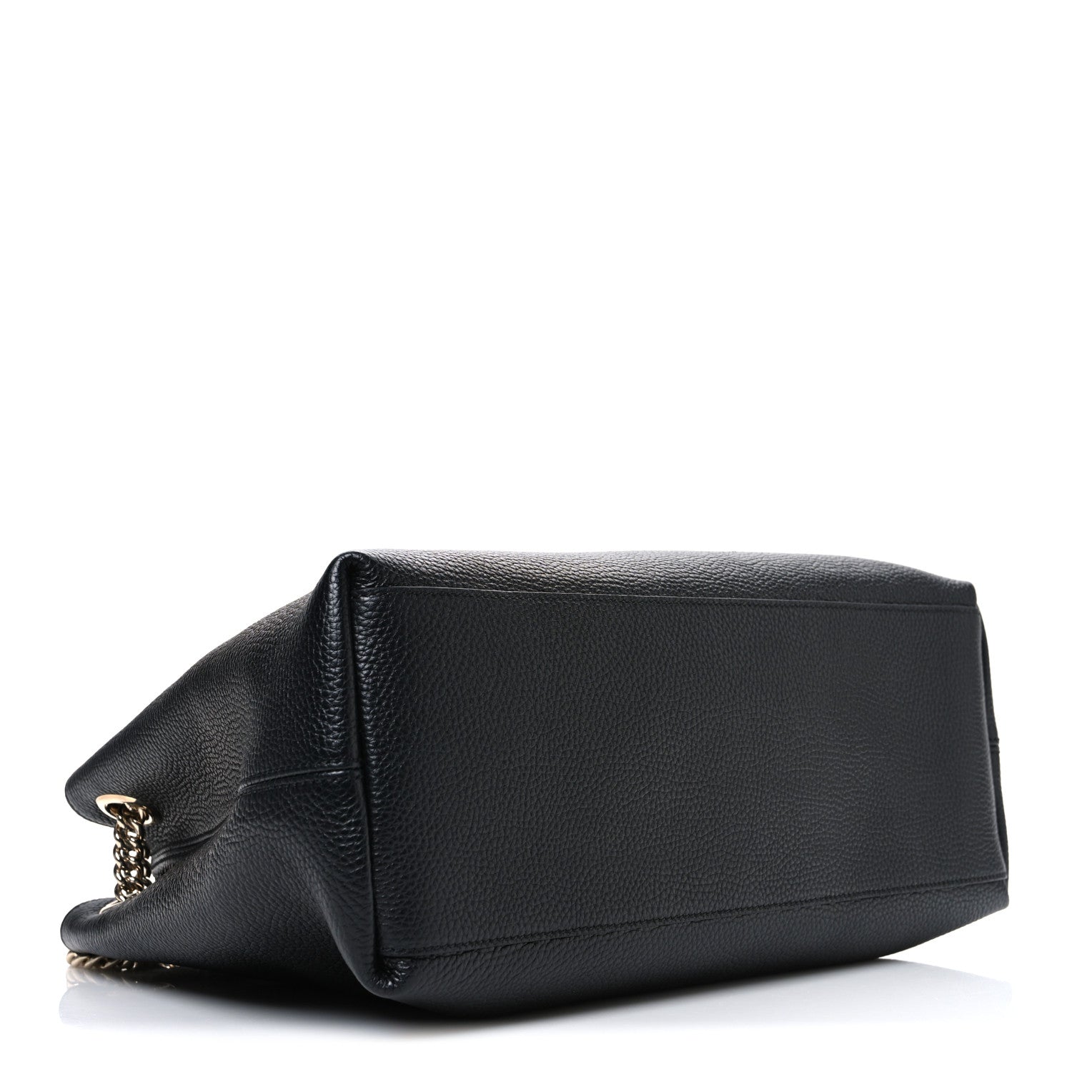 Gucci Pebbled Calfskin Medium Soho Chain Shoulder Bag Black 4 of 10