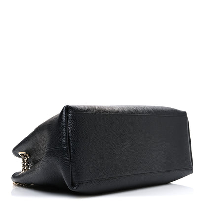 Gucci Pebbled Calfskin Medium Soho Chain Shoulder Bag Black 4 of 10
