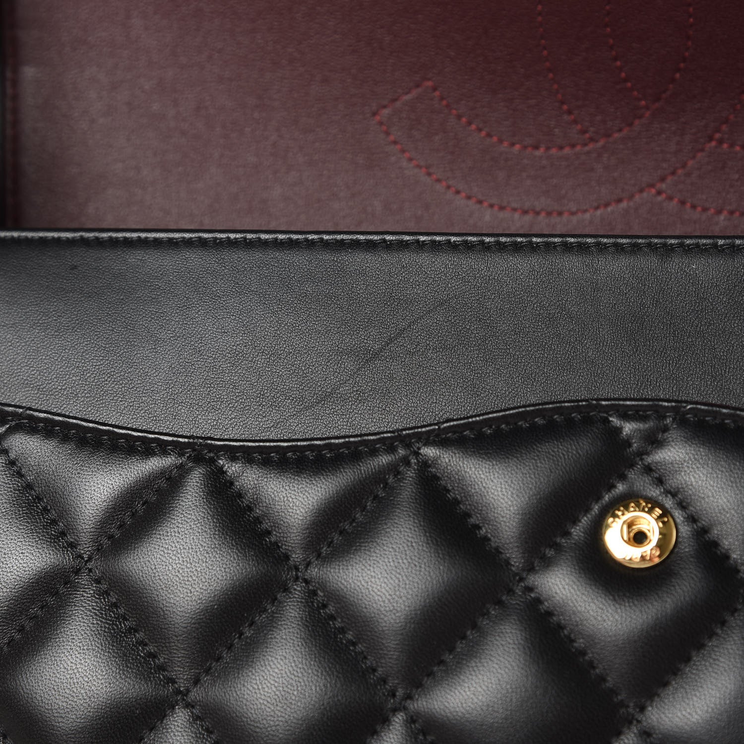 Chanel Lambskin Quilted Jumbo Double Flap Black 11 of 14