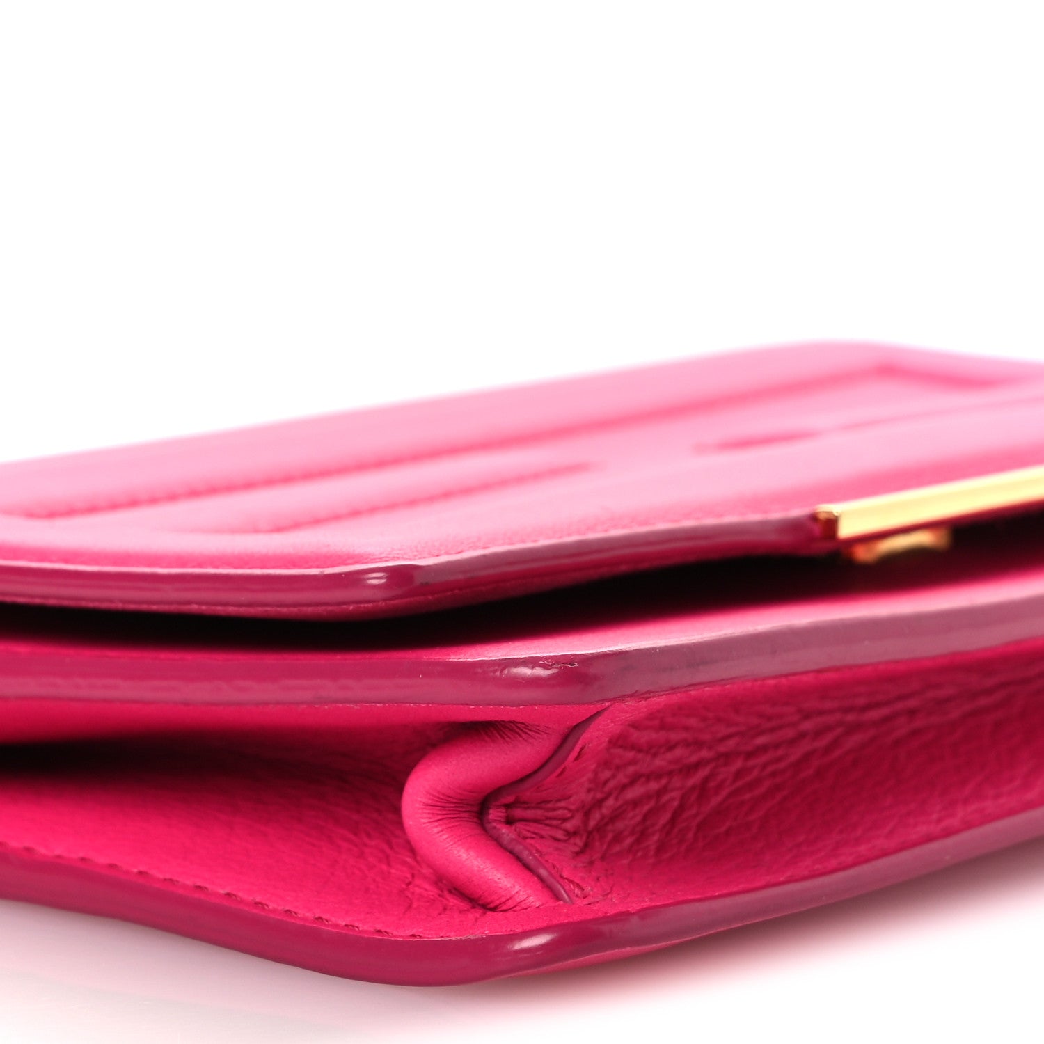 Fendi Vitello Flamingo Tube Wallet on Chain Fuchsia 9 of 13