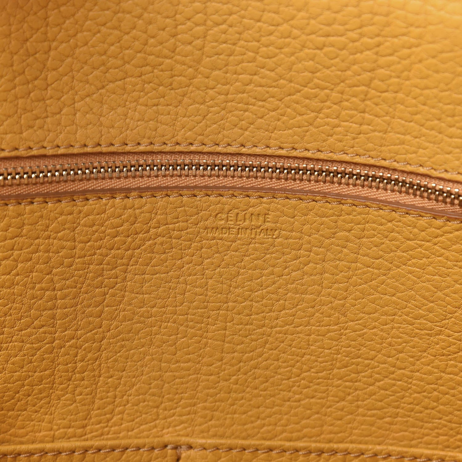 Celine Crisped Calfskin Small Tie Knot Tote Saffron 10 of 12