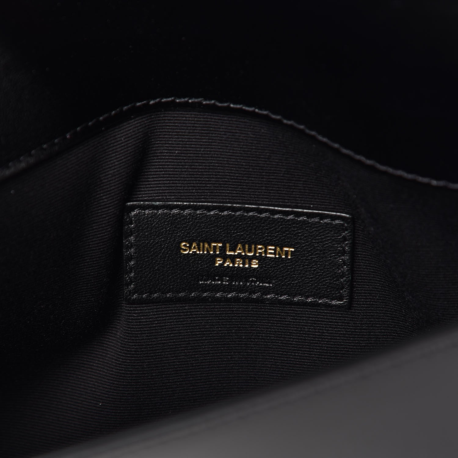 Saint Laurent Smooth Shiny Calfskin Monogram Uptown Pouch Black 6 of 9