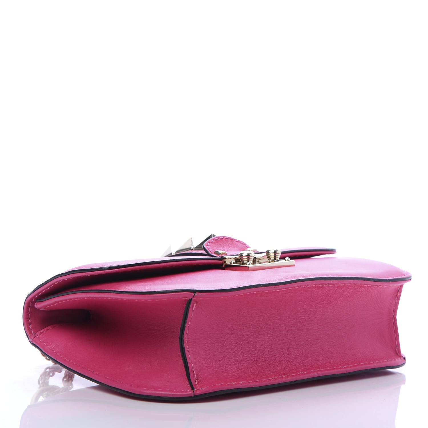 Valentino Garavani Vitello Small Glam Lock Rockstud Flap Pop Fuxia 4 of 10