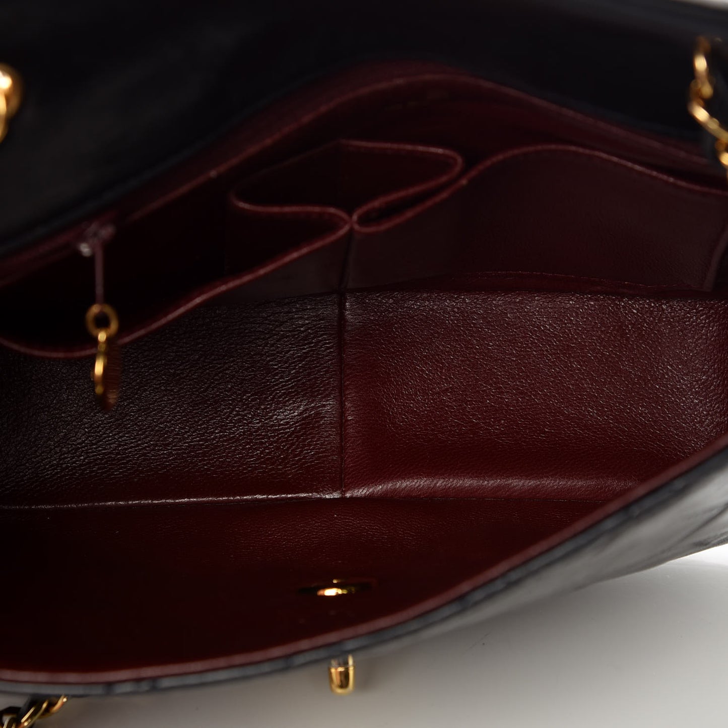 Lambskin Quilted Mini Square Flap Black