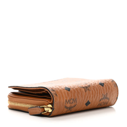MCM Visetos Mini Zip Around Wallet Cognac 4 of 7