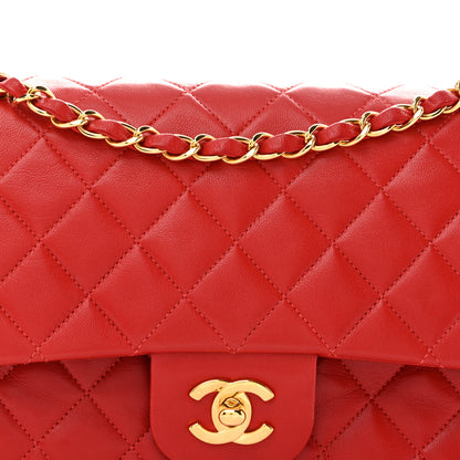 Chanel Lambskin Quilted Medium Double Flap Red 8 of 13
