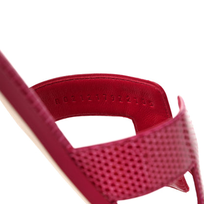 Hermes Lizard Oran Sandals 36.5 Fuchsia 8 of 9