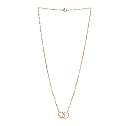 Cartier 18K Pink Gold Interlocking LOVE Necklace 4 of 8