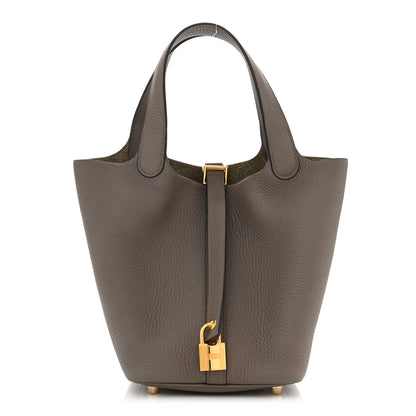 Hermes Taurillon Clemence Picotin Lock 18 PM Etain 1 of 11