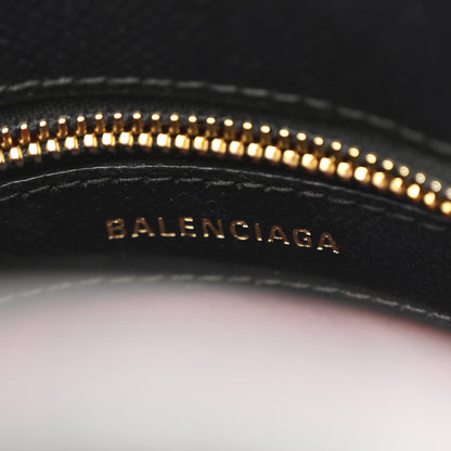 Balenciaga Signature Grained Calfskin XXS Ville Top Handle Bag Black White 6 of 10