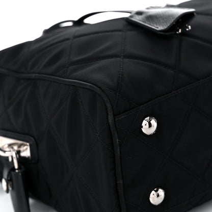 Prada Nylon Tessuto Impuntu Quilted Shoulder Bag Black 5 of 15
