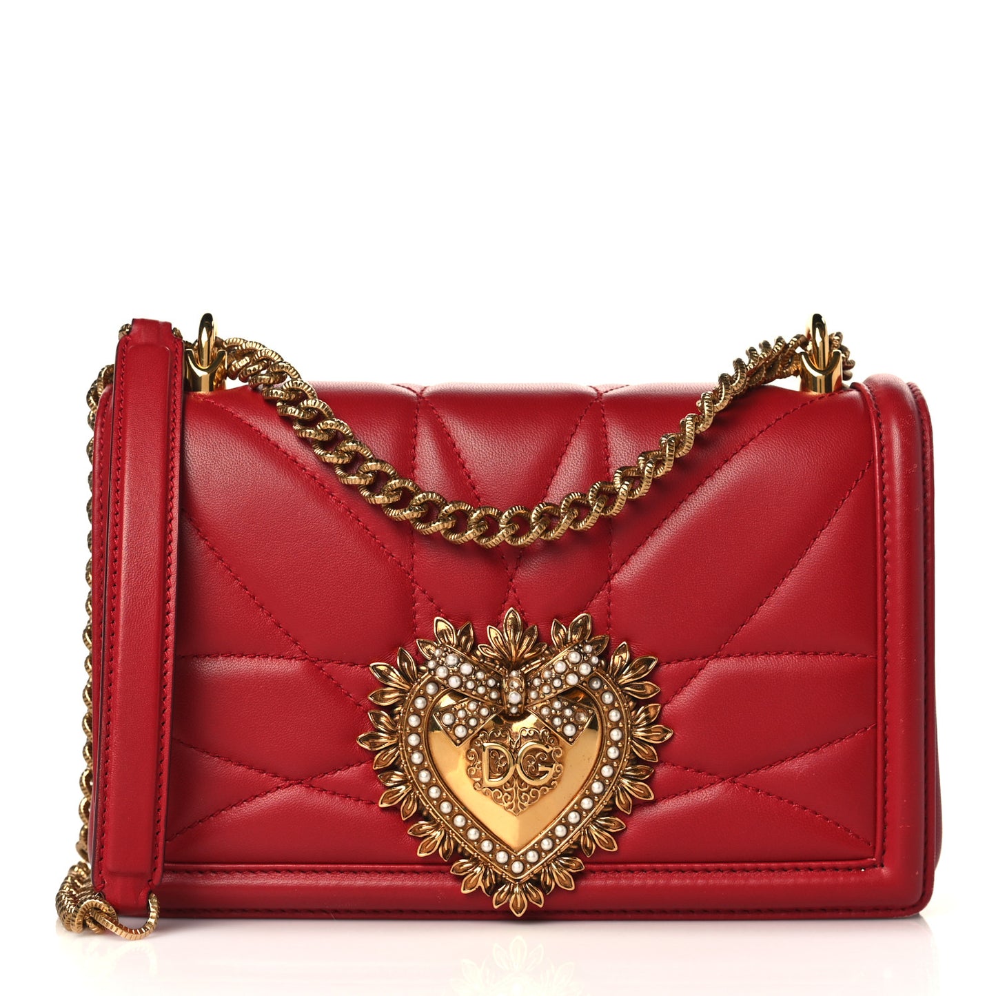 Calfskin Medium Devotion Crossbody Bag Red