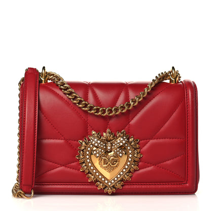Dolce & Gabbana Calfskin Medium Devotion Crossbody Bag Red 1 of 8