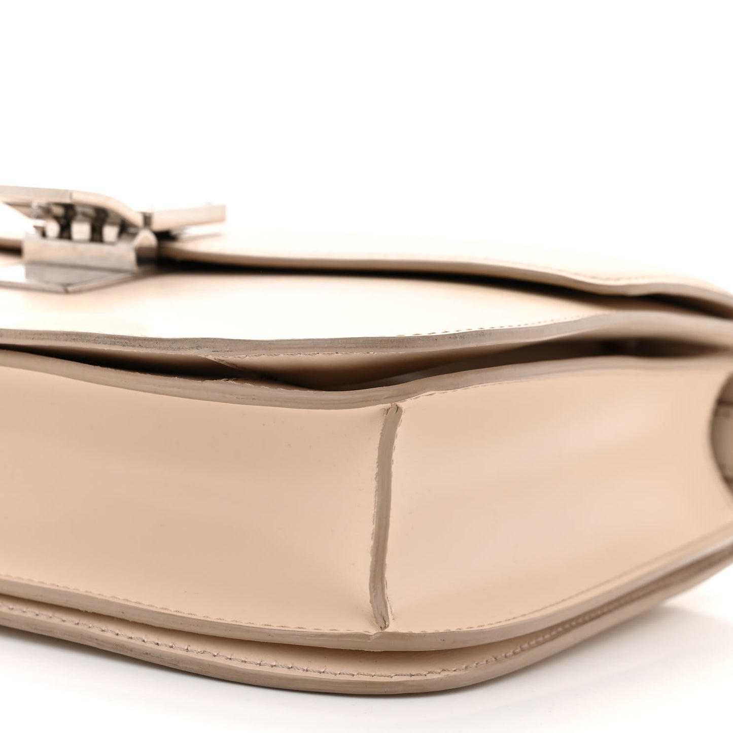 Calfskin Medium Classic Box Flap Bag Cream
