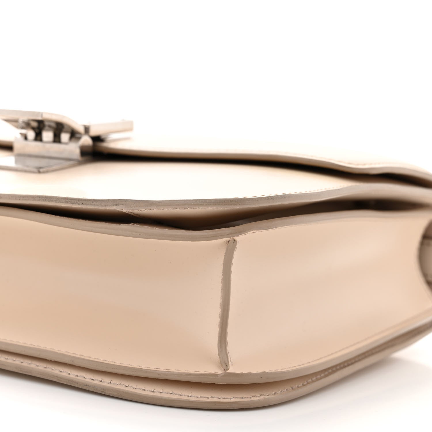 Celine Calfskin Medium Classic Box Flap Bag Cream 10 of 12
