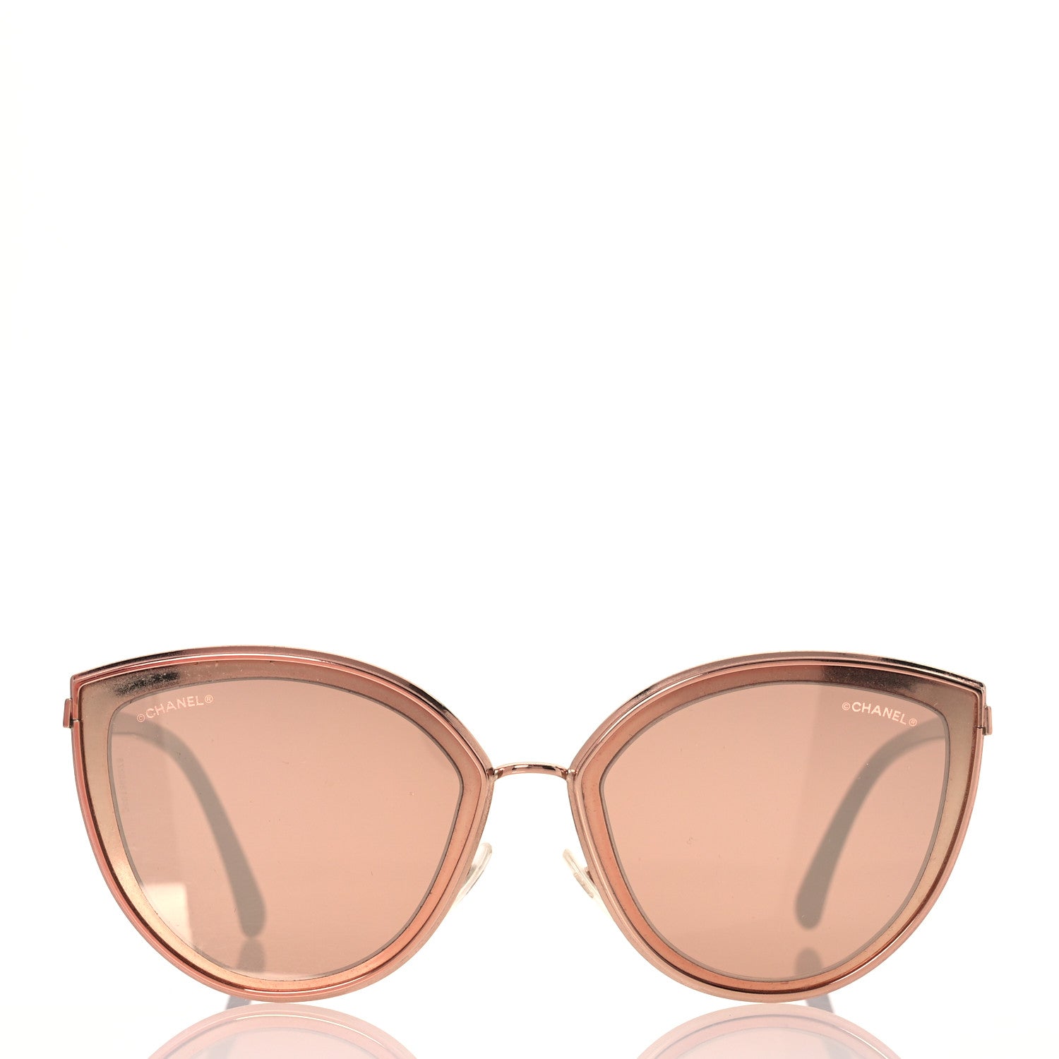 Chanel Metal Cat Eye Sunglasses 4222 Pink Gold 2 of 9