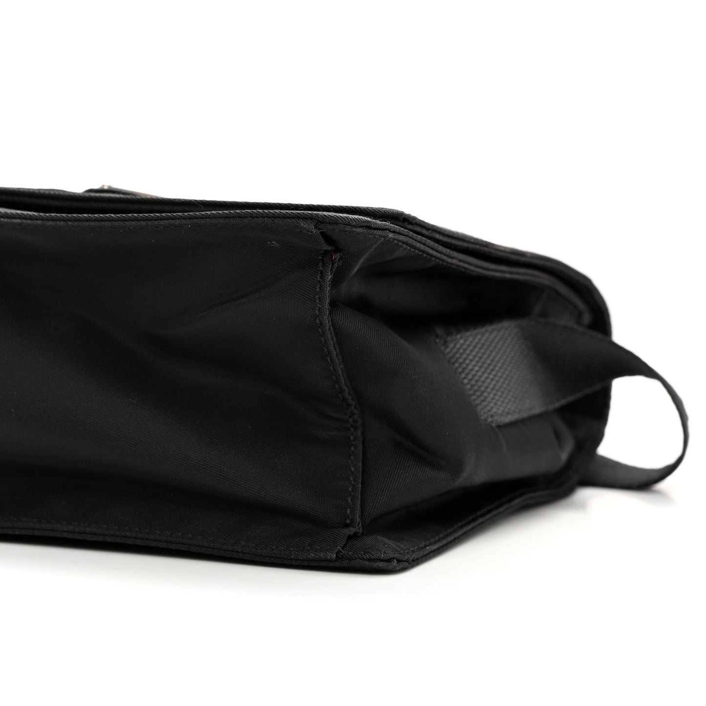 Nylon Flap Messenger Bag Black