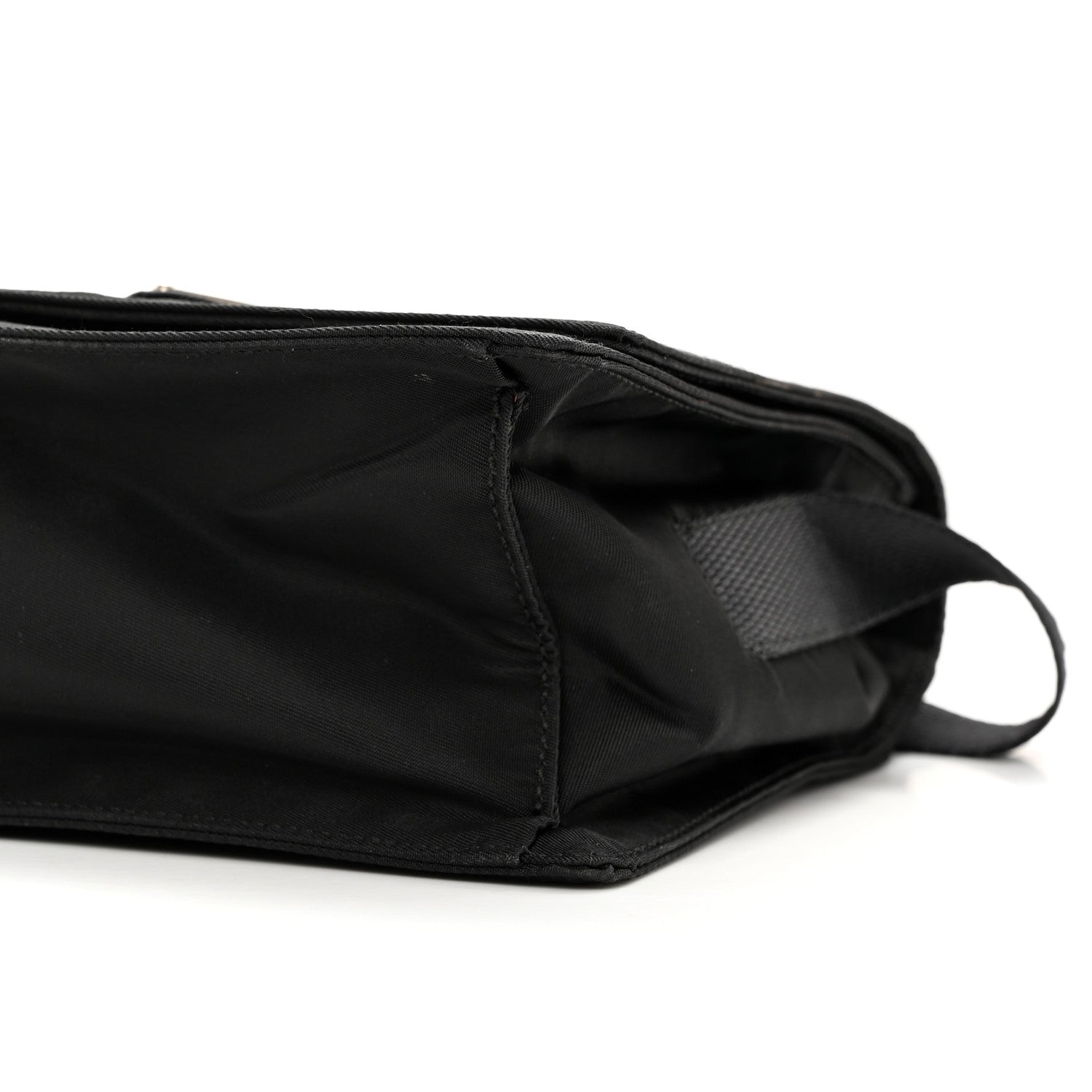 Prada Nylon Flap Messenger Bag Black 9 of 13
