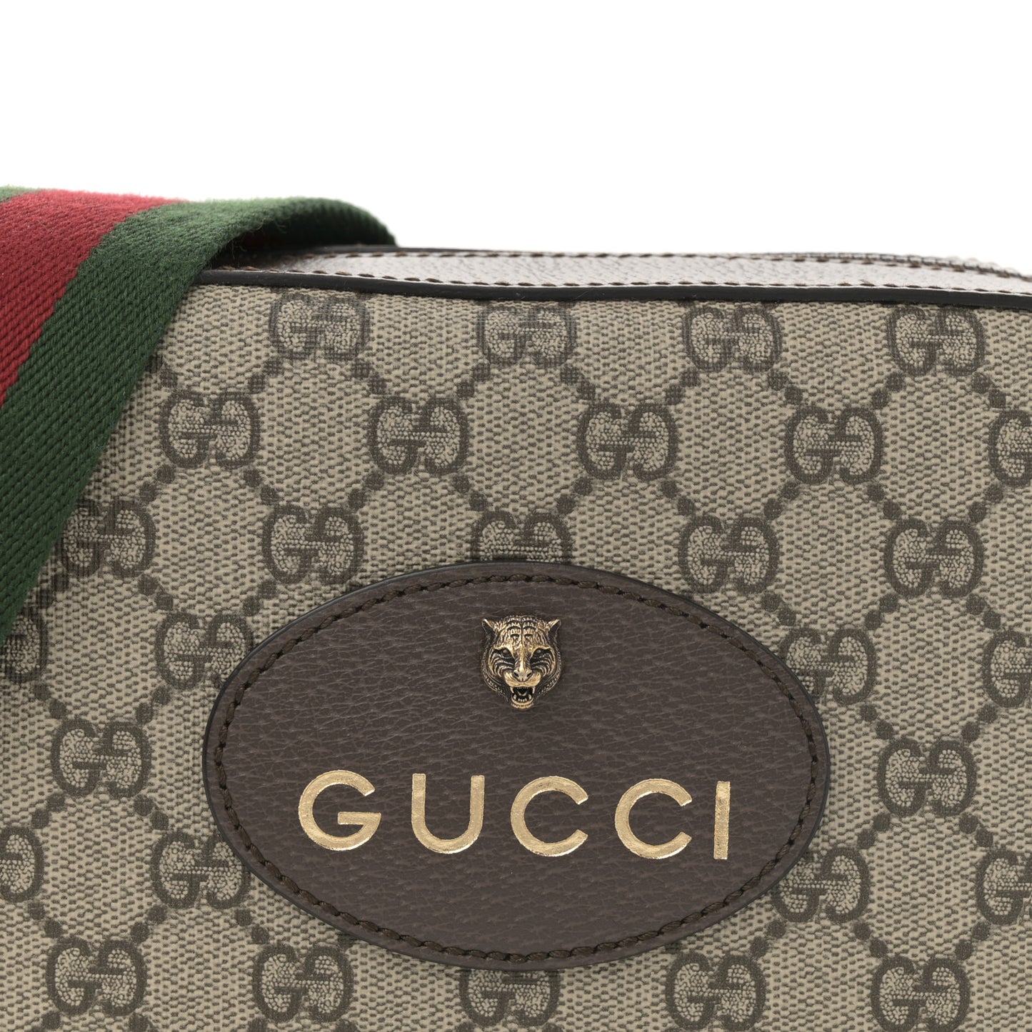 GG Supreme Monogram Web Neo Vintage Shoulder Bag Beige New Acero Crop